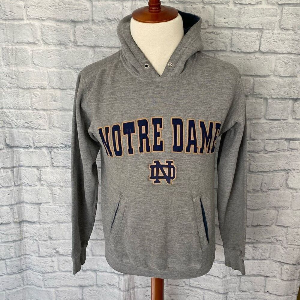 Champs men XS Notre dame pullover Longsleeve hoodie grey